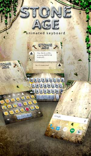 Stone Age Animated Keyboard   Live Wallpaper screenshot 1