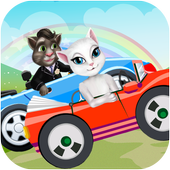 Talking Cats Racing Game Adventure أيقونة