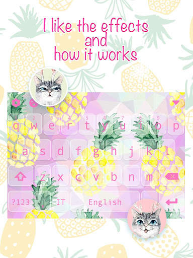 Pineapple Fruit Keyboard Theme for Girls screenshot 3