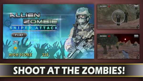 Alien Zombie Sniper Serangan screenshot 1