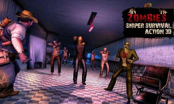 Zombies Sniper: Survival Action 3D screenshot 2