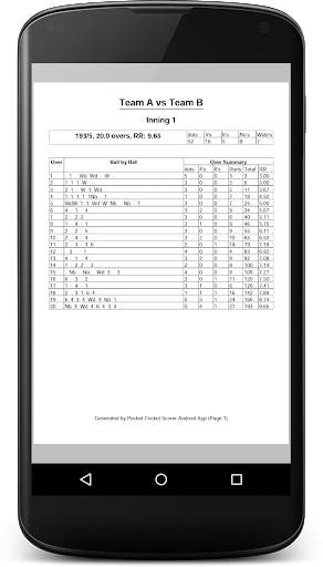Pocket Cricket Scorer screenshot 4