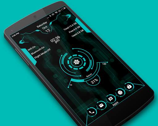 Innovational Launcher 2019 - hi-tech theme screenshot 1