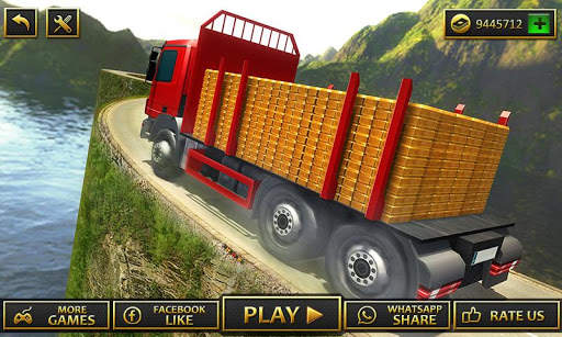 Bergauf Gold Transporter LKW fahren screenshot 3