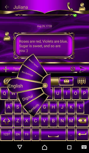 Free Abstract Violet Go Keyboard theme screenshot 1