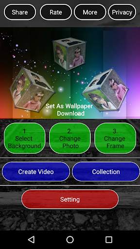 3D Photo Cube Create Video screenshot 3