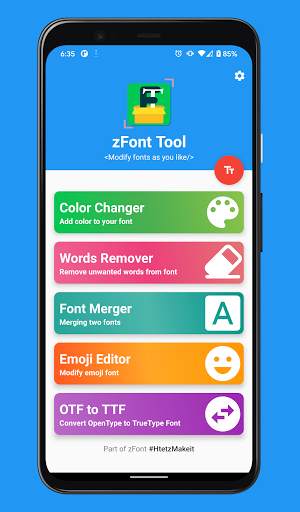 zFont Tool - Android Font Tool screenshot 1
