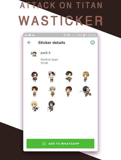 Attack On Titan (AOT) WASticker screenshot 1