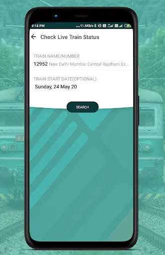 where is my Train Status checking App screenshot 5