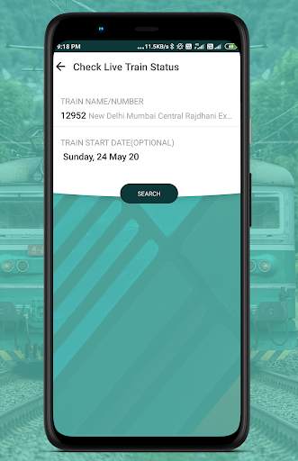 where is my Train Status checking App screenshot 5