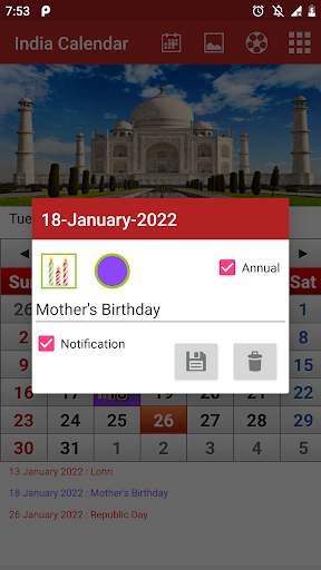 India Calendar 2022 скриншот 2