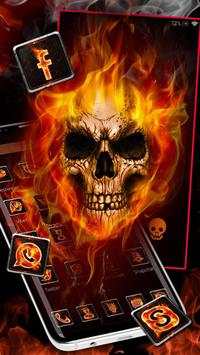 Fire Flaming Skull Theme screenshot 3