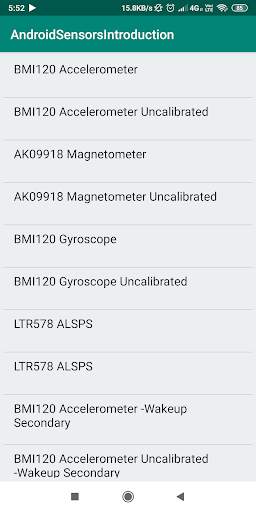 My Mobile Sensors screenshot 1