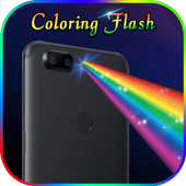 Color Flash Light Call &amp; SMS : Torch LED Flash icon