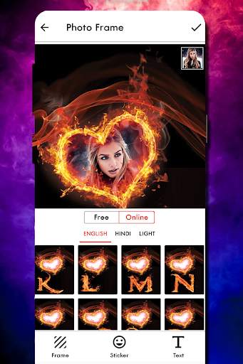Fire Text Photo Frame скриншот 3