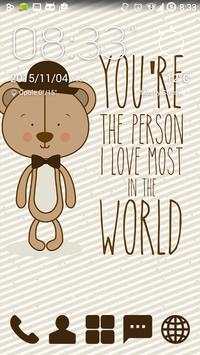 Cartoon Bear GO Launcher Theme screenshot 2