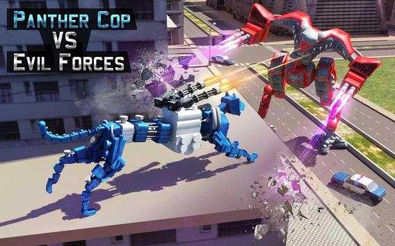 US Police Car Wild Panther Transform Robot Games screenshot 6