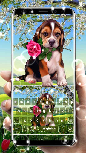 Garden Cute Dog Keyboard screenshot 1