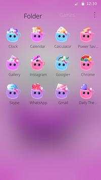 Cute Pink Cup Kitty Theme 6 تصوير الشاشة