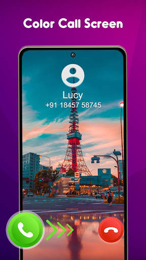 Call Screen: Color Call Themes 7 تصوير الشاشة