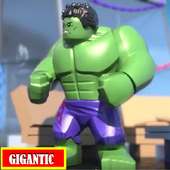 Golden show from Lego Hulk logo
