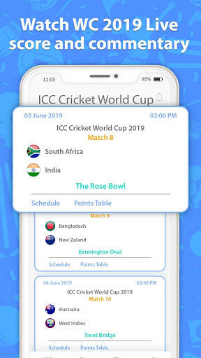 Live Cricket Score - Ball-by-ball Commentary screenshot 1