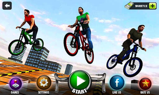 Rooftop Bicycle Stunt Rider 3D screenshot 1