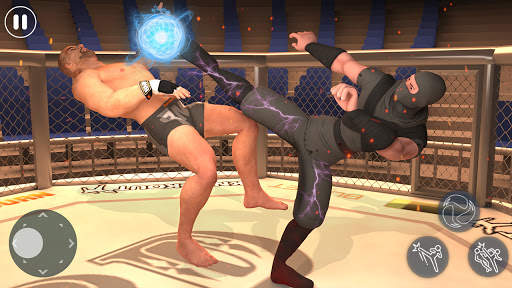 Kung fu Ninja vs KickBoxer: Rings Fight Game screenshot 1