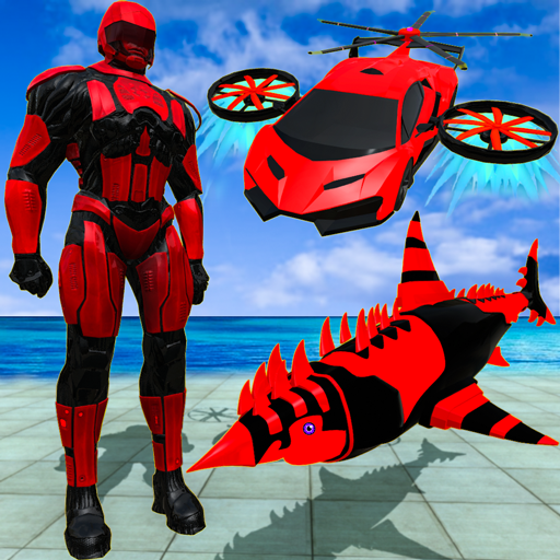 Underwater Shark Attack Transform Robot Car 2020 icon