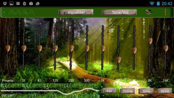 Poweramp Skin Green Jungle скриншот 13