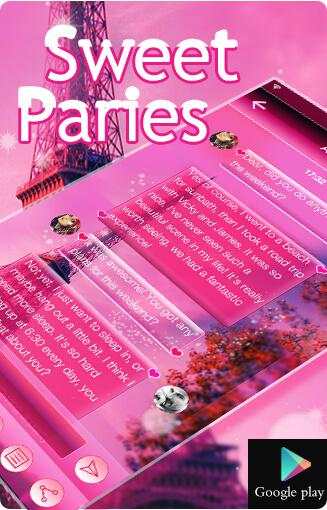 Sweet Paris Emoji Keyboard स्क्रीनशॉट 6