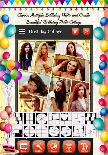 Birthday Photo Collage Maker 4 تصوير الشاشة