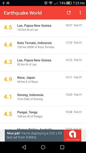 Earthquake World screenshot 1