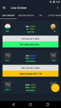 Flash Live Cricket Score screenshot 1