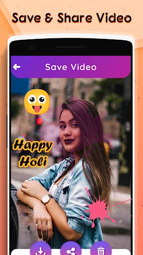 Holi video maker - color your pics screenshot 5