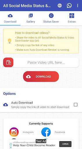 All Social Media Status & Video Downloader screenshot 1