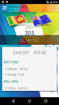 World Cup 2015 - CRICKET SCORE screenshot 4