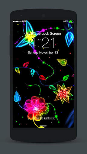 Neon Lock Screen screenshot 1