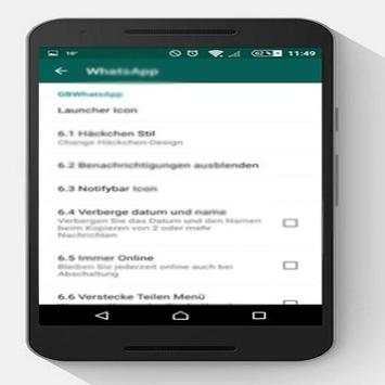 Setting GbWhatsapp Messenger 2017 Tips screenshot 5