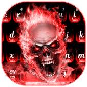 Red Flame Skeleton Keyboard 10001005