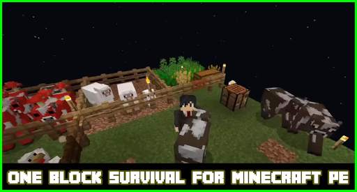 one block survival😱 for Minecraft PE ♥♥ screenshot 2