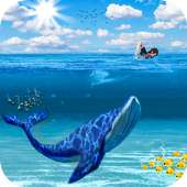 Blue Whale Swim Life Simulator – Deep Sea 3D Game logo