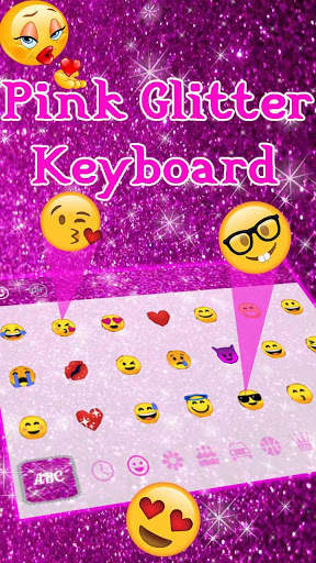 Pink Glitter Keyboard Theme screenshot 2