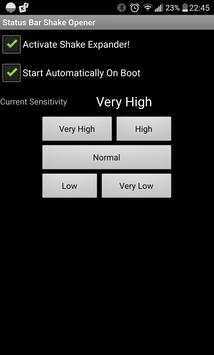 Status Bar Shake Opener screenshot 2