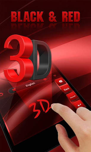3D Black and Red GO Keyboard Theme screenshot 6
