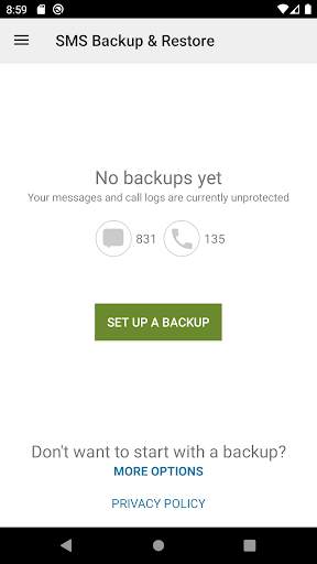 SMS Backup & Restore screenshot 1