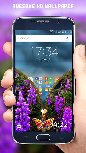 Flowers Zipper Lock Screen screenshot 3