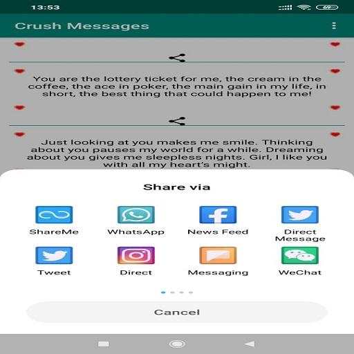 Best Romantic Love SMS & Text For Your Crush screenshot 2