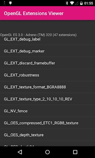 GLView Extensions Viewer screenshot 2