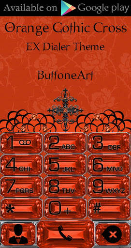 Orange Gothic Cross 3D Next Launcher theme screenshot 3